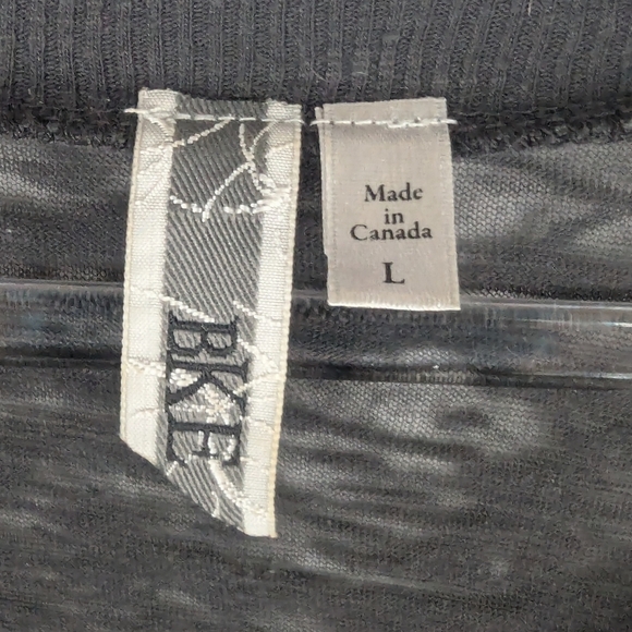 BKE Size Large Blouse With Glitter Sleeves And Sheer Bodice - Picture 6 of 10